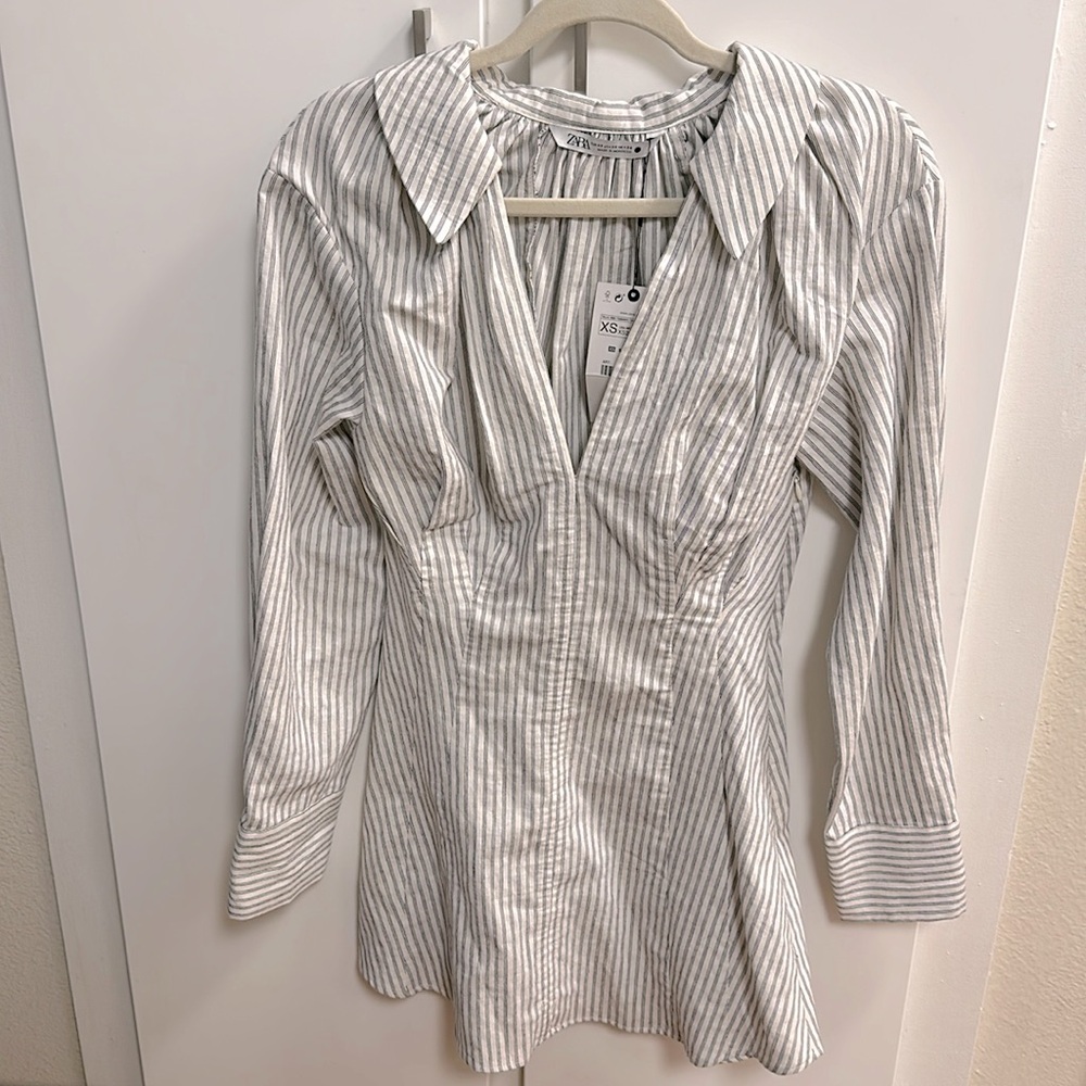 Zara striped mini dress
